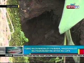 BP: Tubig na dumadaloy paibaba, nagdudulot ng pagkakabitak-bitak ng lupa