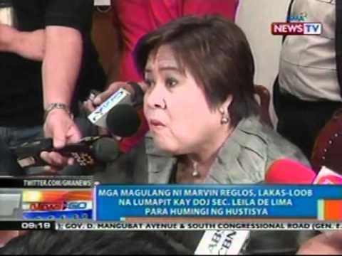 NTG: Mga magulang ni Marvin Reglos, lumapit kay DOJ Sec. De Lima para humingi ng hustisya (022312)