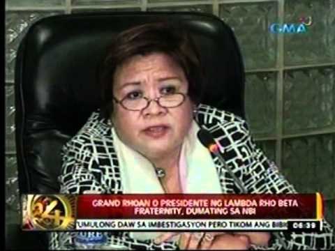 Grand Rhoan o Presidente ng Lambda Rho Beta Fraternity, dumating na sa NBI