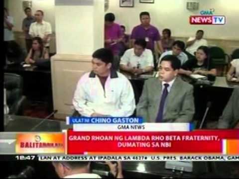 BT: Grand Rhoan ng Lambda Rho beta fraternity, dumating sa NBI