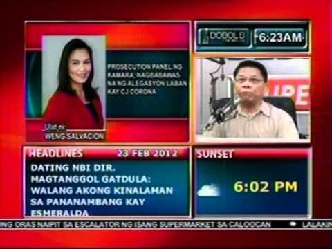 DB: Prosecution panel ng Kamara, nagbabawas na ng alegasyon vs CJ Corona (022312)