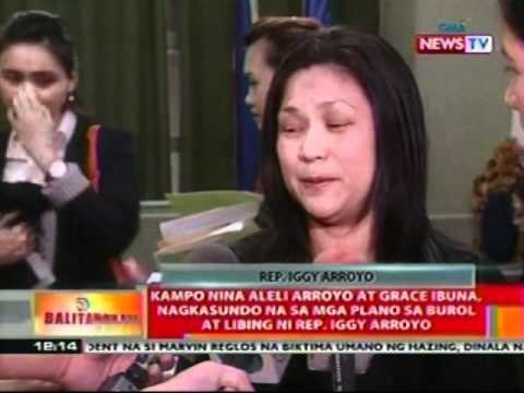 Kampo nina Aleli Arroyo at Grace Ibuna, nagkasundo na sa mga plano sa burol ni Rep. Iggy Arroyo