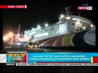 BP: Lalaki sa Cebu, patay nang tumalon sa   barko