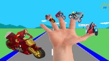 SuperHeroes Epic Bike Spiderman Superman Ironman Captain America Finger Family Nursery Rhymes