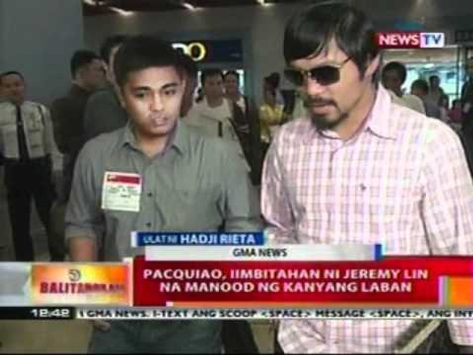 BT: Rep. Manny Pacquiao, nakauwi na   mula sa press tour para sa laban   nila ni Timothy Bradley Jr.