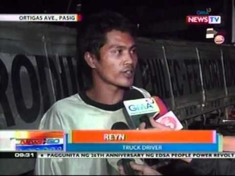 NTG: 3 sasakyan, nagkarambola sa Ortigas Ave., Pasig; 1, sugatan (022412)