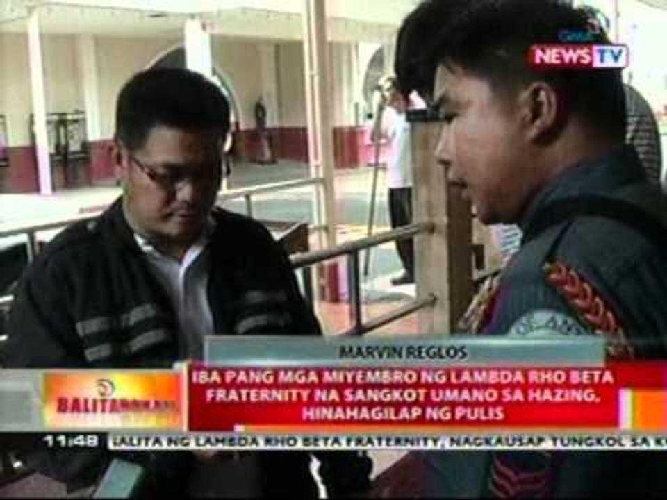 BT: Iba pang miyembro ng Lambda Rho   Beta Frat na sangkot sa hazing,   hinahagilap ng pulis