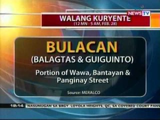 BT: Power Interruptions (Feb. 27-28,   2012)