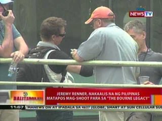 BT: Jeremy Renner, nakaalis na ng Pilipinas matapos mag-shoot para sa 'The Bourne Legacy'