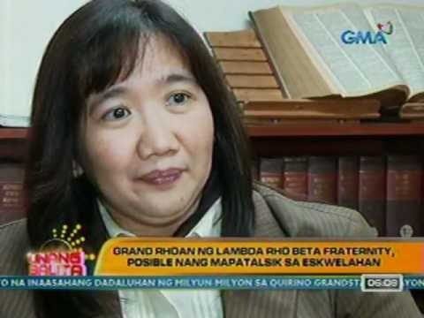 UB: Grand Rhoan ng Lambda Rho Beta Fraternity, posible nang mapatalsik sa eskwelahan (022812)