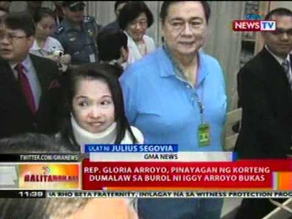 BT: Rep. Arroyo, pinayagan ng korteng dumalaw sa burol ni Iggy Arroyo bukas