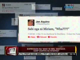 24oras: Expression na 'Wha' ni   Sen. Santiago, usap-usapan sa   internet