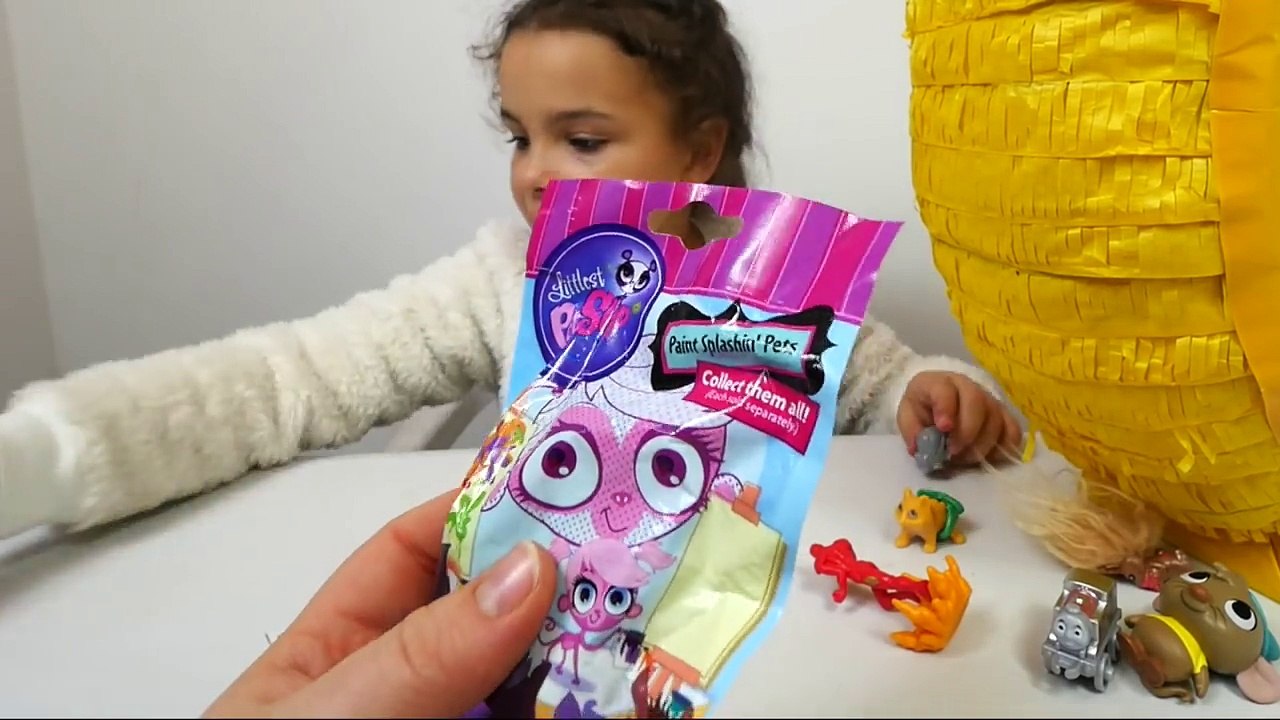 Huge Surprise Emoji Pinata with surprise eggs, kinder, mashems and disney surprise eggs