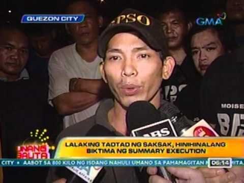 UB: Lalaking tadtad ng saksak sa QC, hinihinalang biktima ng summary execution (030112)