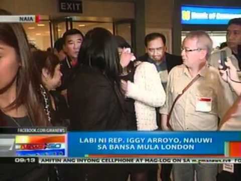 NTG: Labi ni Rep. Iggy, naiuwi na sa bansa mula sa London (030112)