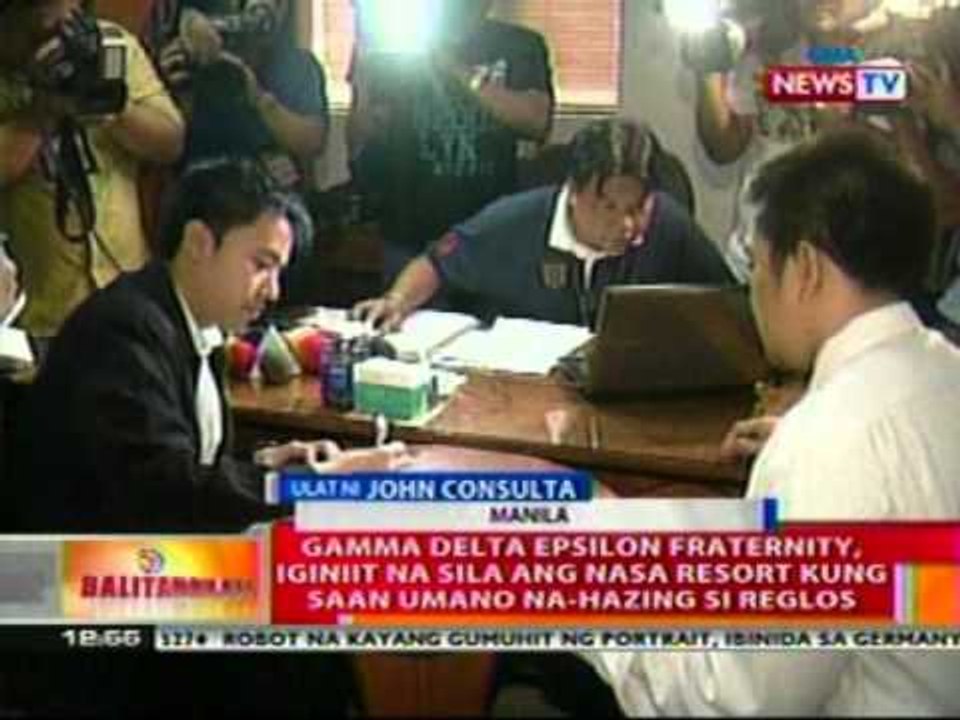 BT: Gamma Delta Epsilon frat, iginiit na sila ang nasa resort kung saan na-hazing si Reglos