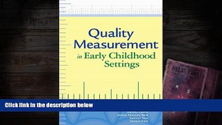 FREE [PDF]  Quality Measurement in Early Childhood Settings  BEST PDF