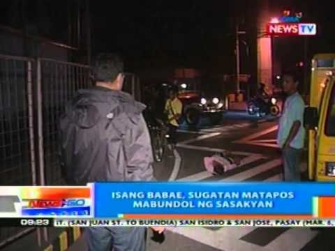 NTG: 1 babae, sugatan matapos mabundol ng sasakyan sa QC (030612)