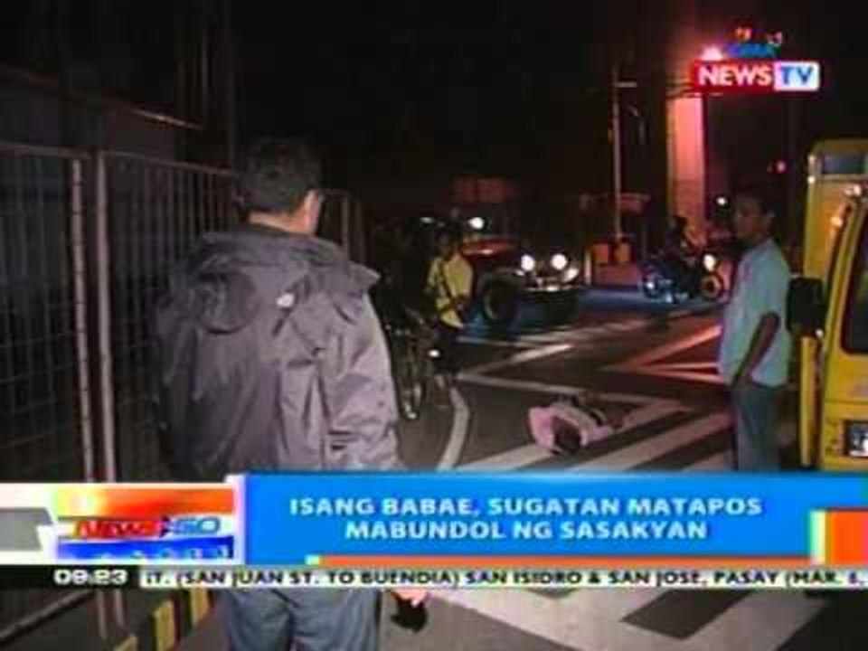 NTG: 1 babae, sugatan matapos mabundol ng sasakyan sa QC (030612)