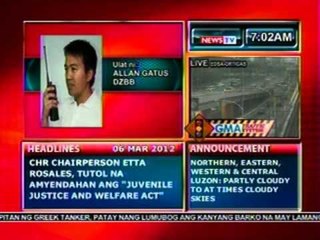 DB: CHR, naniniwala na malaki ang maitutulong ng pagkakaroon ng tanggapan sa ARMM (030612)