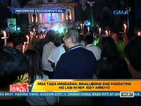 UB: Mga taga-hinigaran, sinalubong ang pagdating ng labi ni Rep. Iggy Arroyo (030612)