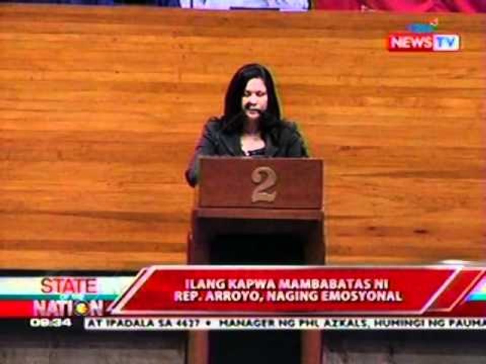 SONA: Ilang kapwa mambabatas ni   Rep. Iggy Arroyo, naging   emosyonal