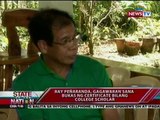 SONA: Ray Peñaranda, gagawaran sana bukas ng certificate bilang college scholar