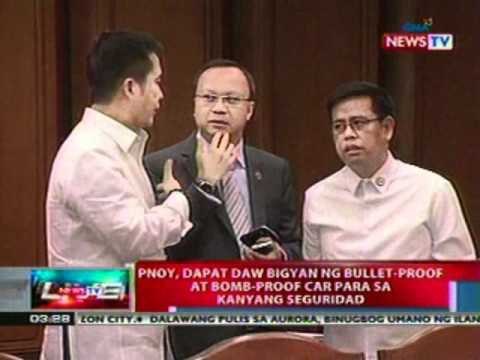 NTL: PNoy, dapat bigyan ng bullet- proof at bomb-proof car para sa kanyang seguridad