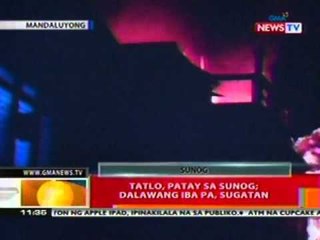 BT: Tatlo, patay sa sunog;   dalawang iba pa, sugatan   (Mandaluyong)