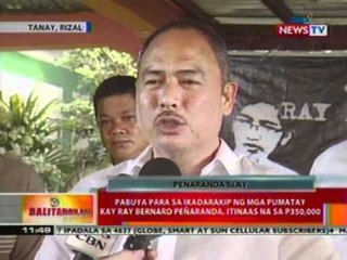 Pabuya para sa ikadarakip ng   mga pumatay kay Ray Bernard   Peñaranda, itinaas na sa P350,000