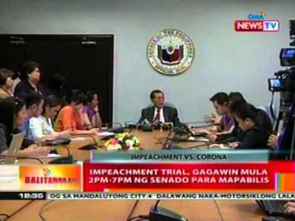 BT: Giit ng prosekusyon, sa   impeachment court dapat magsalita   si Corona
