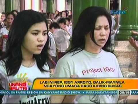 UB: Labi ni Rep. Iggy Arroyo, balik-Maynila ngayong umaga bago ilibing bukas (030812)