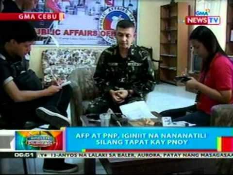 BP: AFP at PNP, iginiit na nananatili silang tapat kay PNoy