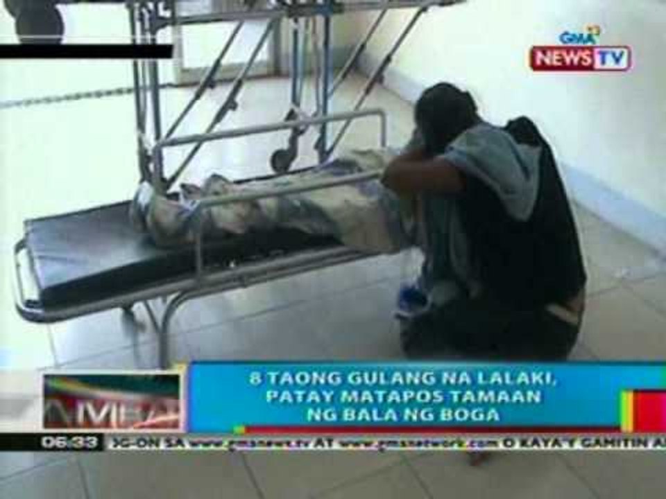 BP: 8 taong gulang na lalaki sa   Zamboanga, patay nang tamaan ng   bala ng boga