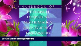 Epub Handbook of Research Design in Mathematics and Science Education  BEST PDF