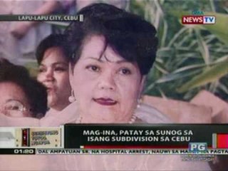 OC: Mag-ina, patay sa sunog sa isang   subdivision sa Cebu