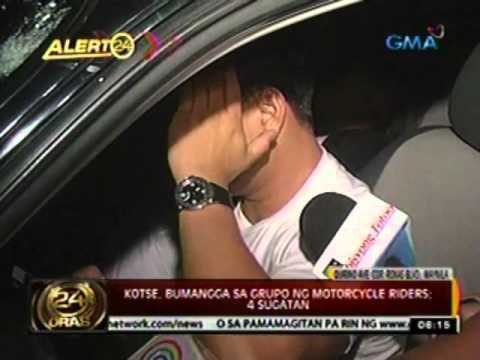 24oras: Kotse, bumangga sa grupo ng motorcycle riders sa Manila