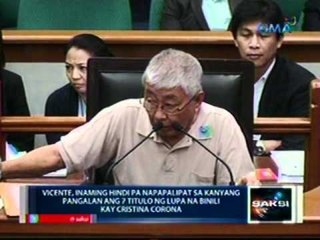 Saksi: Pinsan ni CJ Corona na bumili umano ng mga lote ni Cristina sa Marikina, tumestigo