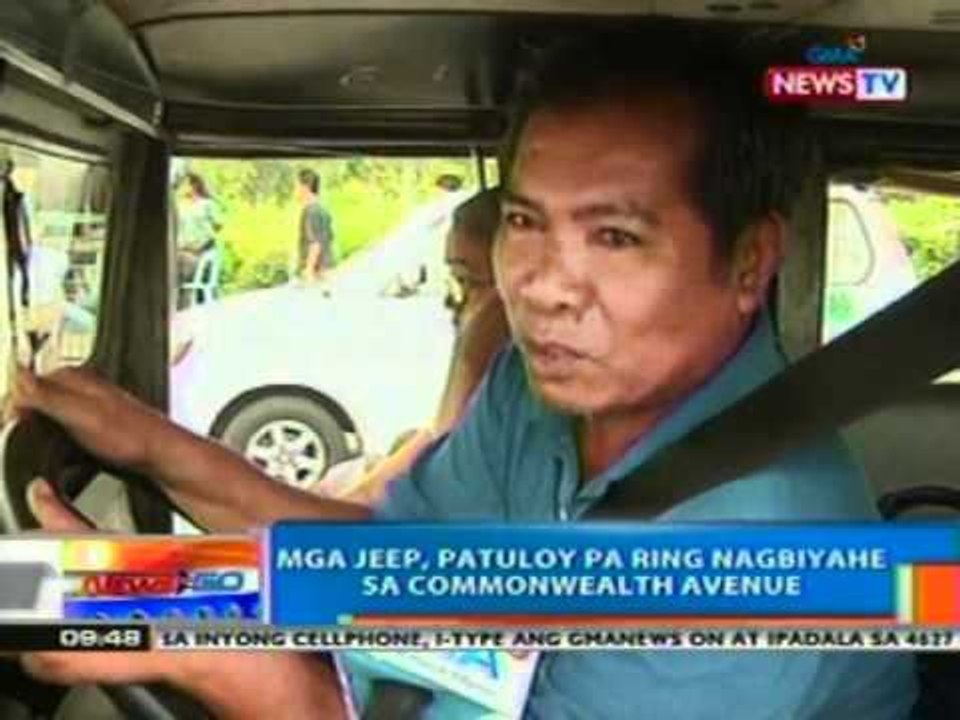 NTG: Mga jeep, patuloy pa ring nagbiyahe sa Commonwealth Avenue (031512)