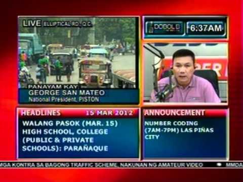 DB: Panayam kay George San Mateo, National President ng PISTON (031512)