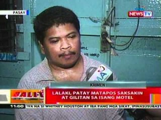 BT: Lalaki, patay nang saksakin at gilitan   sa isang motel sa Pasay