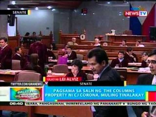 BP: Pagsama sa SALN ng the columns property ni CJ Corona, muling tinalakay