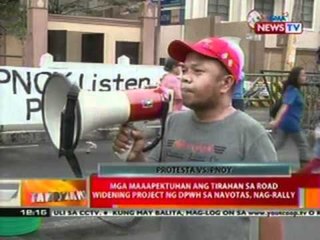 BT: Mga maaapektuhan ang tirahan sa   road widening project ng DPWH sa   Navotas, nag-rally