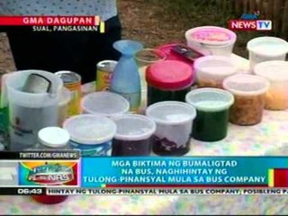 BP: Mga biktima na bumaligtad na bus,   naghihinta ng tulong-pinansyal mula sa   bus company