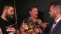 Chris Jericho celebrates his U.S. Title win with his best friend Raw Fallout, Jan. 9, 2017
