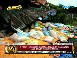 24oras: 3 patay, 5 sugatan   matapos mawalan ng kontrol ang   driver ng isang truck