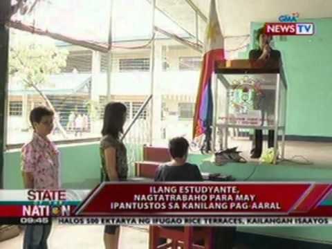 SONA: Ilang estudyante, nagtatrabaho para may ipantustos sa kanilang pag-aaral (032312)