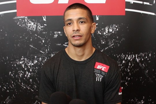 John Moraga full media scrum at UFC Fight Night 103 workouts