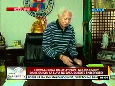 Hidwaang Lim at Atienza, muling uminit dahil sa isyu sa lupa ng Basa-Guidote Enterprises