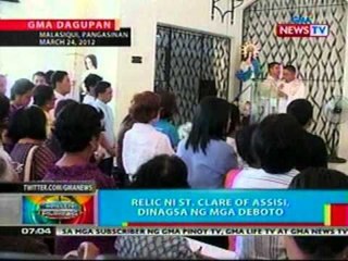 BP: Relic ni St. Clare of Assisi, dinagsa ng mga deboto